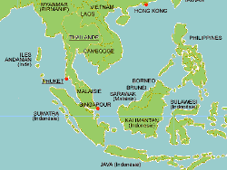 Carte du SE asiatique
